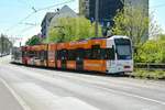 4567 mit neuer  easyJet -Ganzreklame auf der Neusser Straße am 21.04.2019.