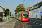 4109 auf der sanierten Gleistrasse in Frechen auf der Kölner Straße am 26.08.2019.