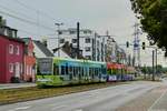 4114 wurde eine neue KVB-Eigenwerbung (Ein Blick in unsere Zukunft) angebracht. Hier zu sehen auf der Aachener Straße am 13.09.2019.