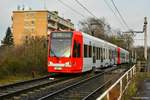 4110 wurde die Ganzreklame  Just Fit  entfernt. Hier zu sehen auf der Neusser Straße am 04.01.2020.