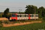 KVB 2035 und 2049 auf der Vorgebirgsbahn bei Merten am 21.07.2020.
