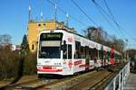 4529 trägt eine neue Ganzgestaltung  150 Jahre St. Vinzenz Hospital . Hier zu sehen in Köln auf der Neusser Straße am 01.03.2021.
