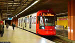 HF6 5329 während einer Testfahrt an der Haltestelle Deutz Technische Hochschule in Köln am 23.02.2024.