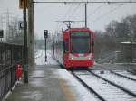 4562 - Linie E - Merkenich Mitte - 24.03.2008: Der Schneefall ber Ostern in Deutschland hat auch vor Kln nicht Halt gemacht.