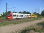 4059 + 4064 - Linie 12 - Merkenich Mitte - 24.08.2009: DIese zwei Bombadier- Stadtbahnwagen von 1996 haben indies ihre etwa 45-mintige Reise gerade erst begonnen, in Krze werden sie Merkenich Mitte