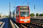 Straenbahn Linie 9 nach Slz der KVB auf der Deutzer Brcke in Kln - 10.10.2010