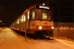 451 049 (2049) steht am Abend des 28.12.2010 in der Endstation  Kln Butzweilerhof/Sparkasse 