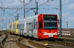 Niederflurwagen 4112 auf der Deutzer Brcke am 05.05.2013.