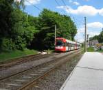 Zwei unbekannte Zge aus der Serie K4500 unterwegs am 28.5.13 als Linie 1 Fahrtrichtung Weiden West in Refrath 