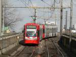 Zug 4539 fhrt von der Deutzer Brcke kommend am Heumarkt ein. 10.3.2007