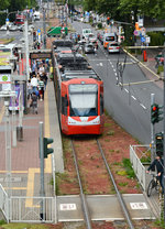 Straßenbahn Nr. 4517 der KVB, Linie 1 in Köln-Weiden - 12.07.2016