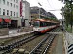 Bielefelder Stadtbahn (Wagen: 537) an der Haltenstelle Rathaus (04.09.2011)