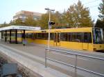 Stadtbahnzug der SSB in Leinfelden Bahnhof