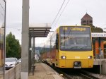 TW 3329/3330 der SSB-AG als U6 Gerlingen Kurs: 06-02 am 18.09.2011 in der Haltestelle   Eckhardshaldenweg.