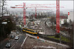 Baustelle Bahnhof Feuerbach, update -    Blick auf den Bahnhof Stuttgart-Feuerbach, wo zukünftig der Fern- und Regionalverkehr in den Tunnel zum neuen Hauptbahnhof verschwinden werden.