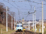 DT 8.S als U14 Mühlhausen-Hauptbahnhof am 13.01.2021 zwischen Wilhelma und Mineralbder. Die Aufnahme entstand mit ordentlich Tele außerhalb der Gleise. 