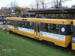 DUEWAG DT8 hoch am 25.10.2002 in der Endhaltestelle Remseck der Linie U 14.