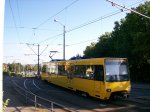 4119/4120 der SSB U13 Hedelfingen an der ehemaligen Haltestlle Stuttgart - Augsburger Platz bei der Straenberquerung in Richtung der neuen Haltestelle Stuttgart - Ebitzweg am 14.09.2011.