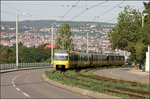 . Mit der U7 über die Gänsheide -

Ein Langzug auf Bergfahrt in der Pischekstraße mit dem Stuttgarter Talkessel im Hintergrund.

03.09.2016 (M)