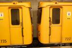 03.08.2007 BERLIN: Bahnhof Pankow U2: Wagen 735 und 722 zusammengekuppelt