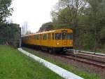 Ab Tierpark bis Hönow fährt die U-Bahn-Linie U5 oberirdisch.