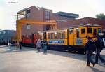 Historische U-Bahn im Betriebshof Berlin Olympiastadion am 09.10.1994.