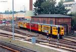 Historische U-Bahn im Bahnhof Berlin Olympiastadion am 09.10.1994. Foto darf mit Genehmigung veröffentlicht werden.