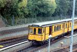 Historische U-Bahn im Bahnhof Berlin Olympiastadion am 09.10.1994. Foto darf mit Genehmigung veröffentlicht werden.