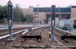 Hauptwerkstatt Seestrasse der U-Bahn Berlin am 07.08.2008. Interessant fand ich die mechanische Sicherung die gegen ein unbeabsichtigtes Fahren ber das Halt-zeigende Signal sichert :-)