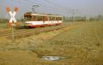 GT 8 SU 3101 der Rheinbahn mit Speiseraum bei Wittlaer.