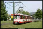 Der Gt8SU 3216 am 16.05.2010 auf Sonderfahrt durch Dsseldorf.