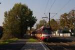 GT8SU 3210 und 3202 an der Haltestelle  Am Trippelsberg  in Dsseldorf am 02.10.2011