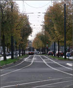 Am Betriebshof in Düsseldorf-Lierenfeld -

Blick vom östlichen Zugang der Haltestelle Betriebshof Lierenfeld nach Südosten. Der Stadtbahnzug auf der U75 verlässt die lange straßenbündige Strecke von Eller her und fährt in den Bahnkörper der Erkrather Straße ein. Die Abzweige führen zum Betriebshof.

14.10.2019 (M)