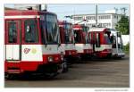 Verschiedene TW der Rheinbahn anl. Tag der offenen Tr im Betriebshof Heerdt am 13.05.2007