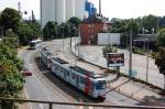 Triebwagen 3209 als U75 nach Neuss Hbf in Neuss Am Kaiser.