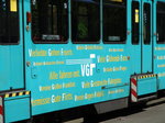 VGF Logo an Düwag Ptb Wagen 702 am 21.04.16 in Frankfurt am Main Eckenheim