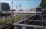 Aufnahme im Gleisbereich -    Blick auf die Wendeanlage am Hamburger U-Bahnhof Barmbek.