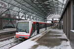hvv 168-1 als U4 zur Burgstraße, am 16.02.2026 an der Endstation Hamburg Elbbrücken.