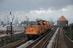 Die Dieselloks 008 & 009 mit Leichtbauwagen 072 & 074 am 03.10.12 am Baumwall
