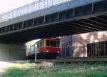Traditionszug  Hanseat  in der Kurve der Ringlinie nahe dem Bahnhof Kellinghusenstrae.