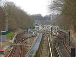 Die U-Bahn Abstellanlage bei Hagenbecks Tierpark in Hamburg, am 15.02.2022.