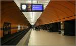 Im Herzen von München -     Marienplatz Linie U3/6: Blick in eine der Bahnsteigröhren.