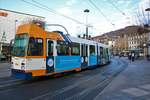 RNV Düwag M8C Wagen 3255 (modernisiert) am 21.12.19 in Heidelberg