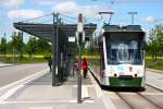 TW834 der Augsburger Strassenbahn an der Endhaltestelle Friedberg West - 20/05/2013