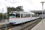 RNV Düwag Hängerzug 1017+1057 am 01.03.20 in Mannheim Käfertal bei einer Sonderfahrt