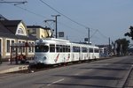 Der Zwölfachser 1022 ist Anfang Oktober 2010 vor dem Depot in Bad Dürkheim Ost eingetroffen.