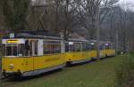 Nochmals die Fahrschule der Kirnitzschtalbahn , 1 TW mit 3 BW.