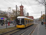 Der Tw 9082,am 27.Oktober 2018,vor dem Roten Rathaus,in Berlin.