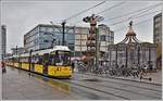 Strassenbahn Berlin 2xGT6N als Fahrschule am Alexanderplatz.