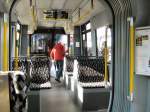 Neue Strassenbahn FLEXITY (BVG 9001)fr Berlin; Innenasicht - ausgestellt auf der InnoTrans Berlin 27.9.2008